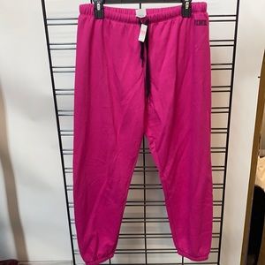 Pink Victoria’s Secret pink sweatpants size L NWT